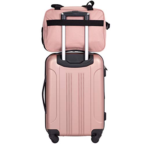 Travelers Club Expandable Midtown Hardside 4-Piece Luggage Travel Set, Rose Gold