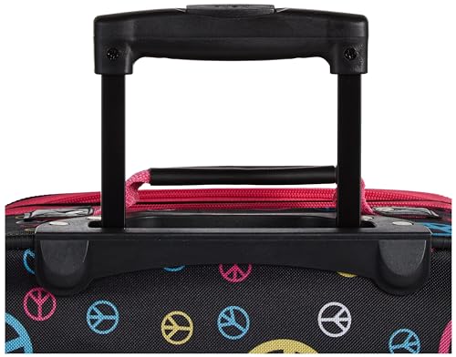 Rockland Fashion Softside Upright Luggage Set,Expandable, Wheel, Telescopic Handle, Peace, 2-Piece (14/19)