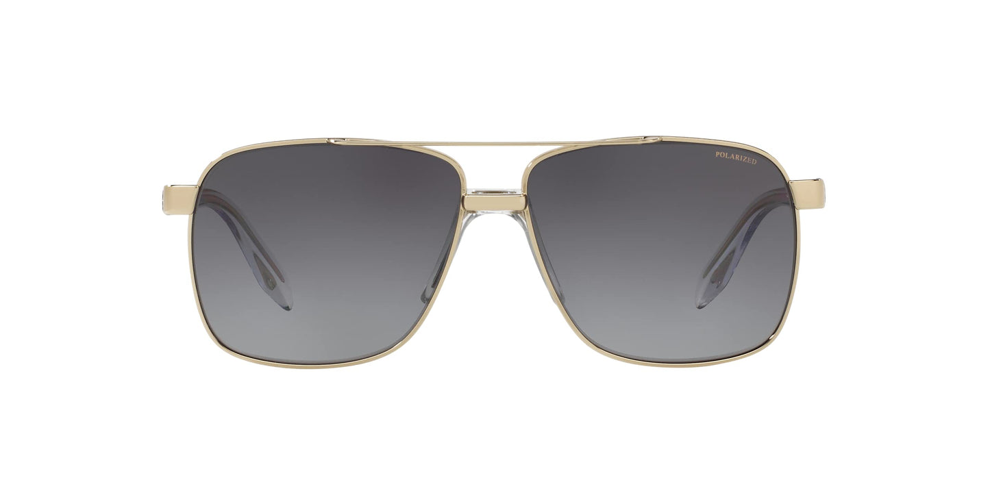 Versace Man Sunglasses Pale Gold Frame, Light Grey Gradient Grey Lenses, 59MM