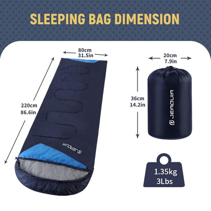 Sleeping Bags for Adults Backpacking Lightweight Waterproof- Cold Weather Sleeping Bag for Girls Boys Mens for Warm Camping Hiking Outdoor Travel Hunting with Compression Bags（Navy Blue）