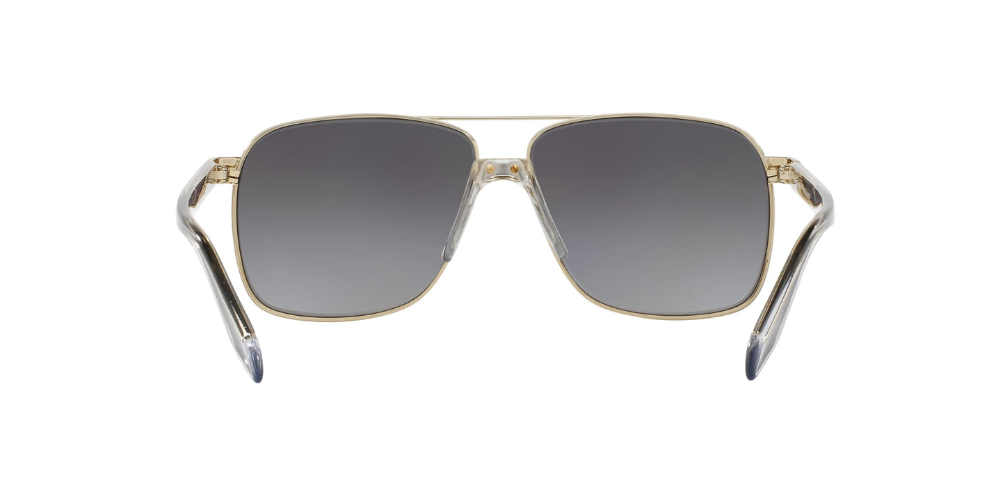 Versace Man Sunglasses Pale Gold Frame, Light Grey Gradient Grey Lenses, 59MM