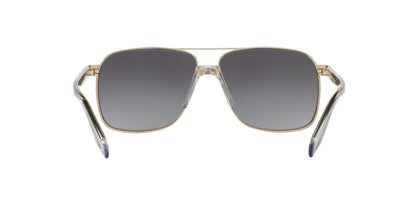 Versace Man Sunglasses Pale Gold Frame, Light Grey Gradient Grey Lenses, 59MM