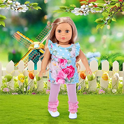 ZITA ELEMENT 11 Pcs American Doll Clothes Dress and Accessories for 18 inch Doll - 5 Sets Doll Outfits + 2 Pairs Random Style Shoes for 18 Inch Doll