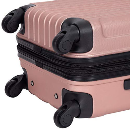 Travelers Club Expandable Midtown Hardside 4-Piece Luggage Travel Set, Rose Gold