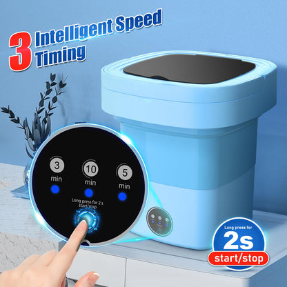 Portable Washing Machine with 3 Intelligent Cleaning Modes,11L Mini Washer with Foldable Design,Mini Folding Washing for Travel,Camping,Apartment,Dorm,Baby Clothes,Socks,Underwear