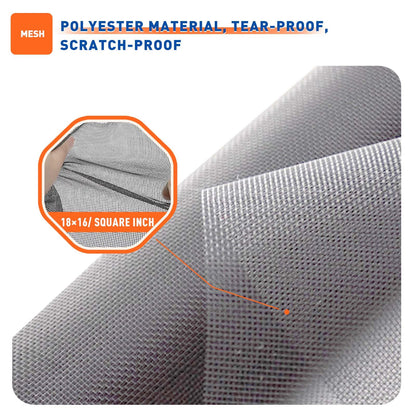 MAGZO Window Screen Replacement, 48"W x 99"L 2pcs Window Mesh, DIY Polyester Window Net Roll, Gray