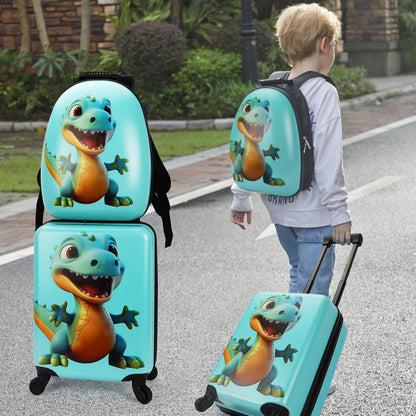 emissary Kids Luggage With Wheels For Boys Girls, Kids Suitcases With Wheels For Boys Girls, Dinosaur Kids Luggage Set, Kids Carry on Luggage with Wheels, Toddler Rolling Suitcase For Boys Girls