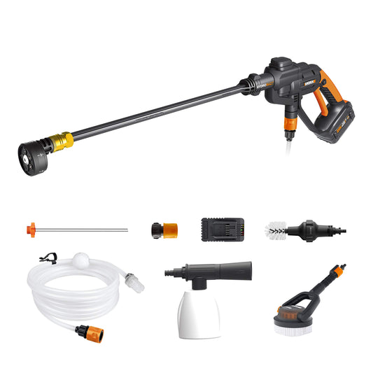 WORX 20V Cordless Pressure Washer WG620.3 Power Washer, Hydroshot, Portable Power Cleaner for Car Washing, w/Accessories, 1 * 4.0Ah Battery & Charger Included