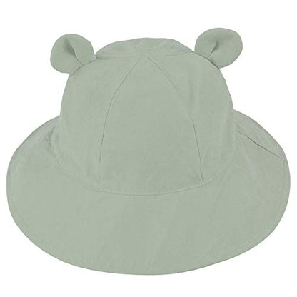 Zando Baby Boy Sun Hat 0-6 Months Newborn UPF 50+ Wide Brim Toddler Sun Protective Bucket Hat Outdoor Cotton Newborn Infant Hats for Baby Boys Hats Adjustable Summer Beach Cap Green 3-6 Months