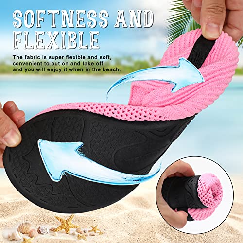 ANLUKE Barefoot Quick-Dry Water Sports Shoes Aqua Socks for Swim Beach Pool Surf Yoga for Women Men (44/45, KPink)