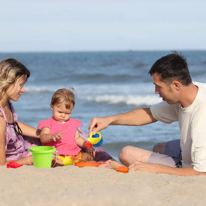 Sand Toys, 19 Piece Beach Toys Set Kids Sandbox Toys Includes Water Wheel Beach Tool Kit Bucket Watering Can Molds Snow Toys Mesh Bag for Travel, Sand Toys for Kids Ages 3-13