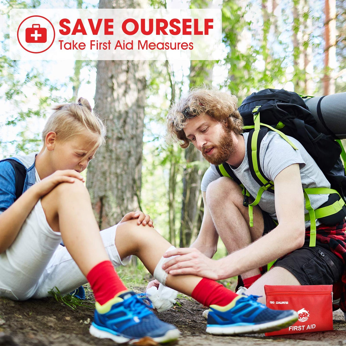 Small Travel First Aid Kit - 87 Piece Clean, Treat and Protect Most Injuries,Ready for Emergency at Home, Outdoors, Car, Camping, Workplace, Hiking.